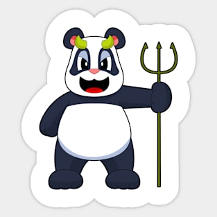 Panda Halloween Devil Sticker